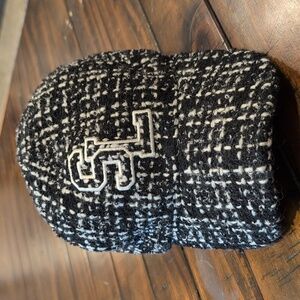 Saint Laurent SL Tweed Embroidered Baseball Hat Wool Alpaca 56 *Authenticated*
